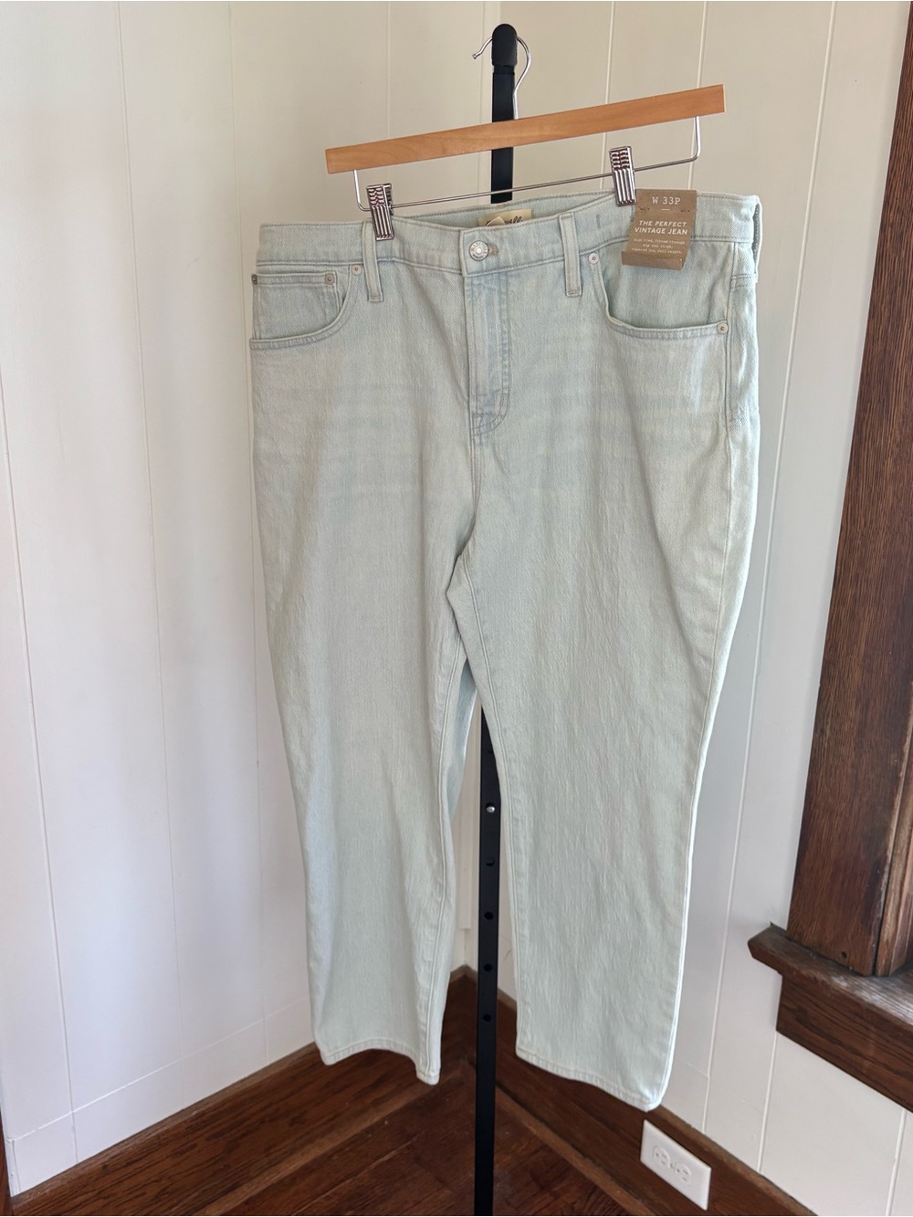 Madewell The Perfect Vintage Jeans Light Wash Womens 33P NWT - 36x26